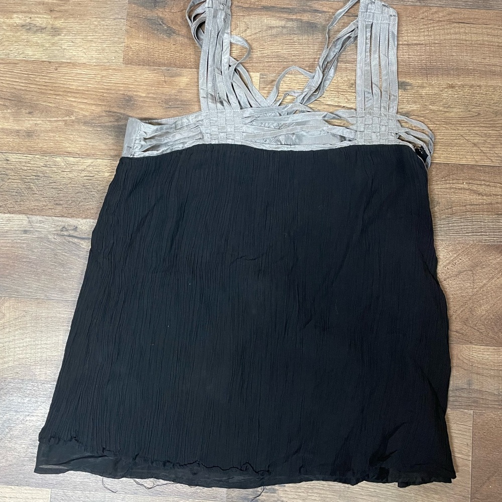 Elegant Black and Gray Women's Top